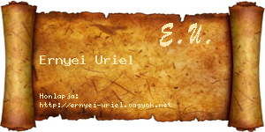 Ernyei Uriel névjegykártya
